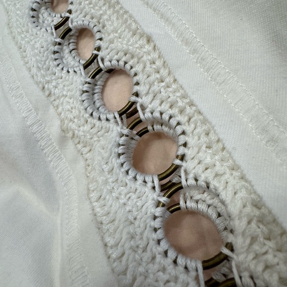 Free People White Cut Out Relaxed Blouse - Picture 13 of 13